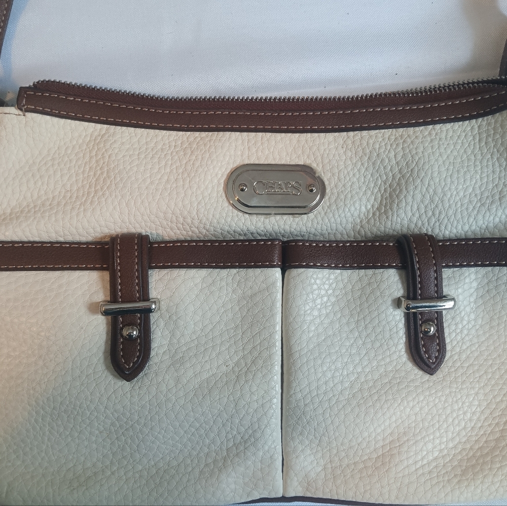 Chaps leather shoulder purse